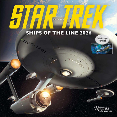 STAR TREK SHIPS OF THE LINE 2026 WALL CALENDAR